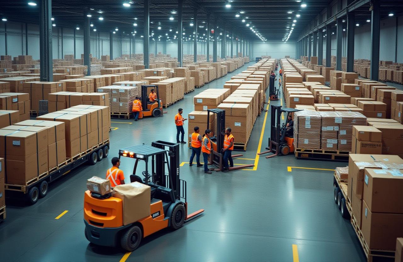 LTL freight consolidation at distribution center